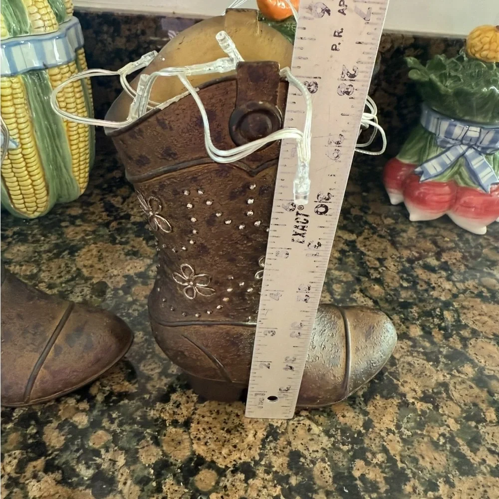 Brown Floral vase with lights for flowers. 2 set of boots
8 X 6 inches - Picture 5 of 5